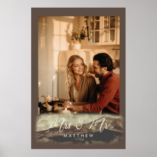 Newly Weds Mrs&Mr Rocky Landscape Photo Poster