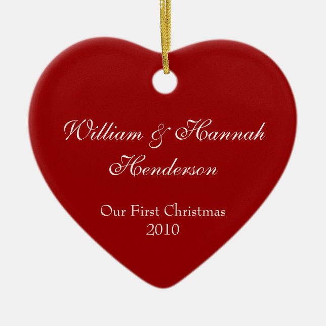 Newly Weds Photo ornament (Front)