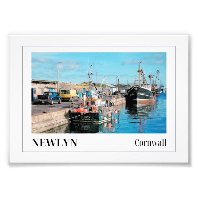 Newlyn Harbor, Cornwall Photo Print (Front)