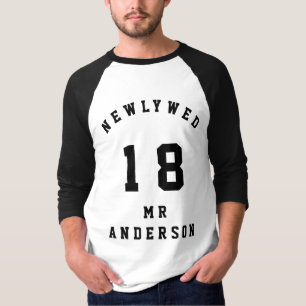 Newlywed 18 bride and groom t-shirts