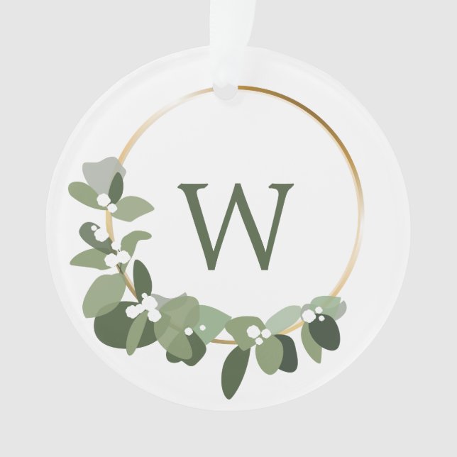 "Newlywed Bliss: Personalised First Christmas Wedd Ornament (Front)