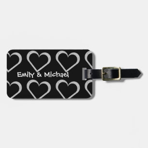 Newlywed Chalkboard Heart Luggage Tags