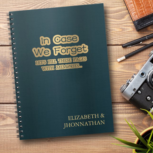 Newlywed Couple In case we forget Keepsake Gift Notebook (Creator Uploaded)