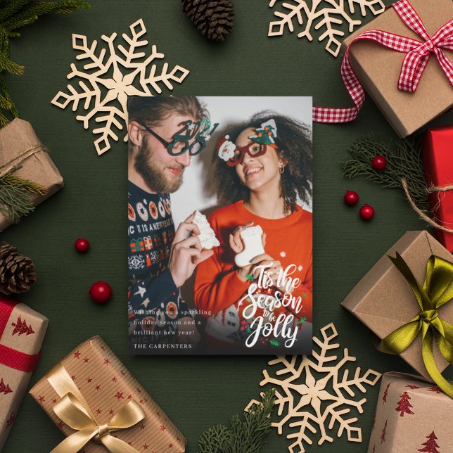 Newlywed Couple Modern Photo Christmas Holiday Card (Newlywed Couple Modern Photo Christmas Holiday Card)