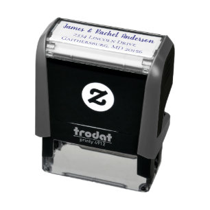 Newlywed Couple Personalised Return Address Self-inking Stamp