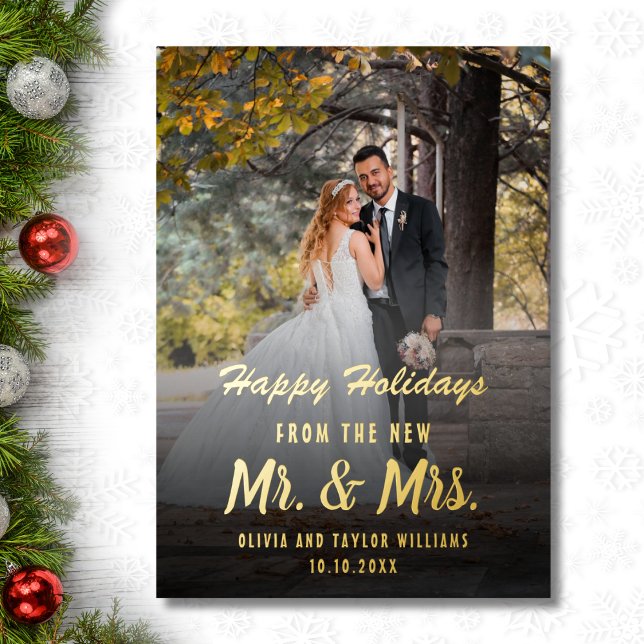 Newlywed Custom Photo Mr And Mrs First Christmas (Creator Uploaded)