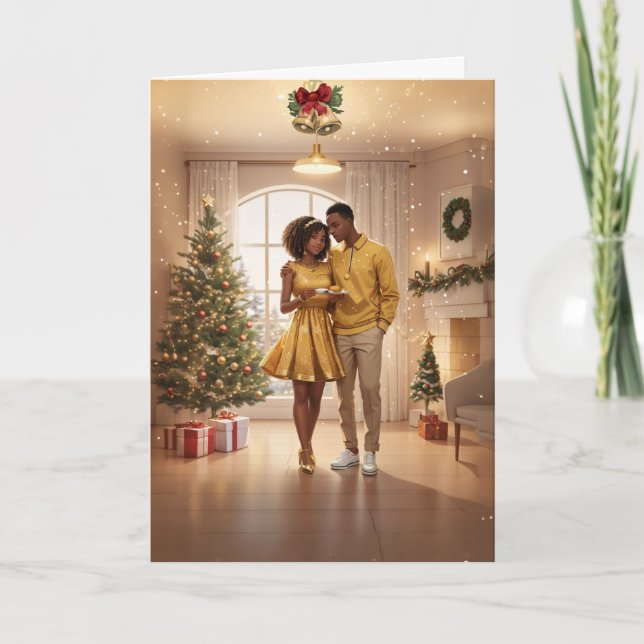 Newlywed, First anniversary Christmas card (Front)