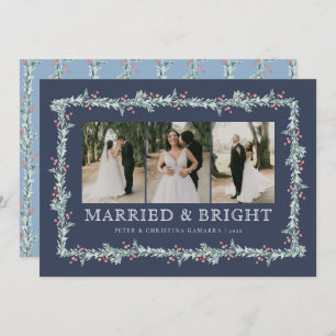 Newlywed First Christmas Multiphoto Holiday Card