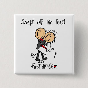 Newlywed First Dance Tshirts and Gifts 15 Cm Square Badge