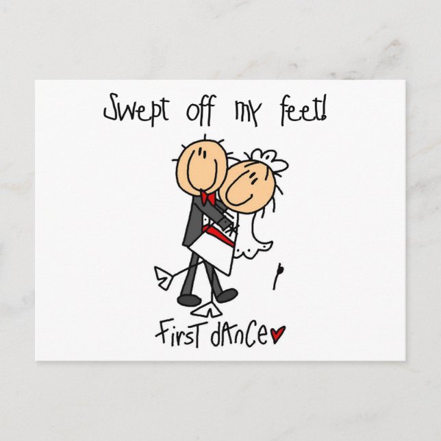 Newlywed First Dance Tshirts and Gifts Announcement Postcard (Front)
