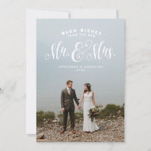 Newlywed holiday photo card