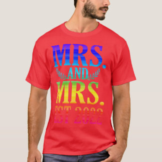 Newlywed Just Married Lesbian Wedding Mrs  T-Shirt
