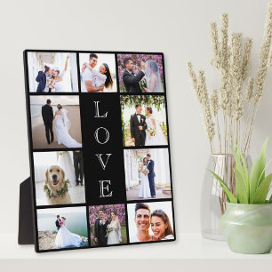 Newlywed Love 10 Photo Collage Wedding Plaque