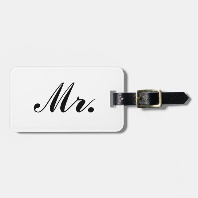 Newlywed Luggage Tag (Mr.) (Front Horizontal)