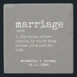 Newlywed Marriage Customised Wedding Gift Stone Coaster<br><div class="desc">Introducing our Newlywed Marriage Customised Wedding Gift coaster,  the perfect blend of elegance and sentimentality for the happy couple. This personalised coaster is a thoughtful and unique gift that celebrates the beginning of their journey together as husband and wife.</div>