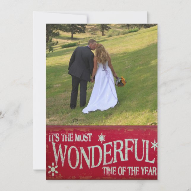 Newlywed Most Wonderful Time Template Christmas (Front)