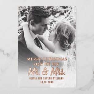 Newlywed Mr And Mrs First Christmas Custom Photo