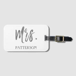 Newlywed Mrs. Last Name Luggage Bag Tag