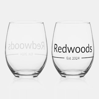 Newlywed personalised wine glasses