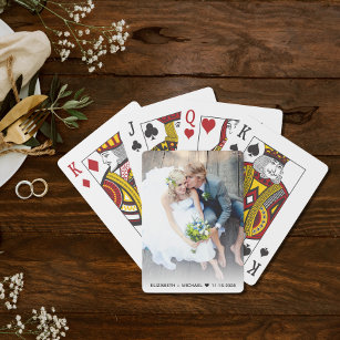 Newlywed Photo Wedding Favour Playing Cards