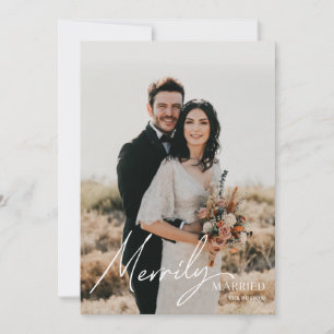 Newlywed Script Photo Holiday Card