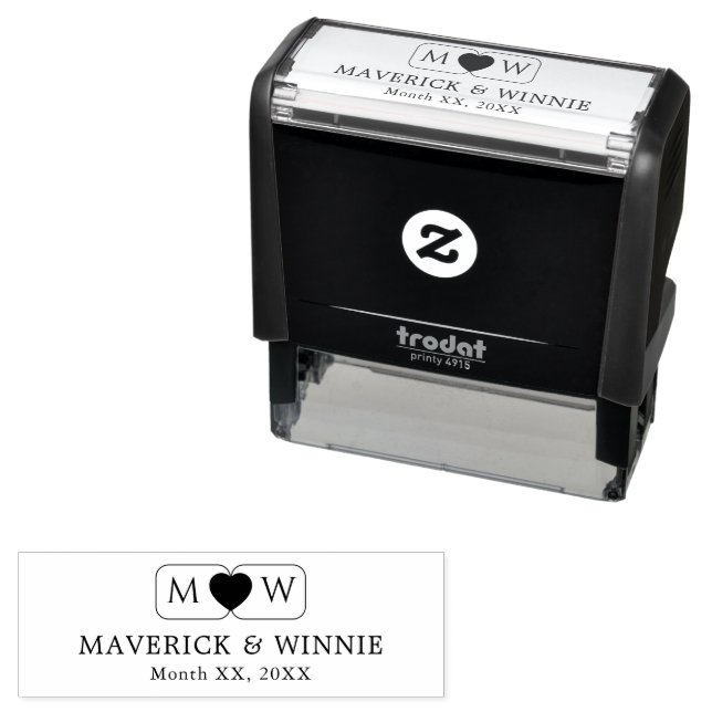Newlywed Self-inking Stamp Pair for Couples (In Situ)