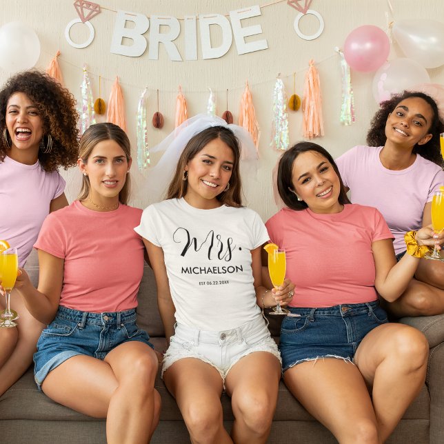 Newlywed Typography Script T-Shirt (Creator Uploaded)