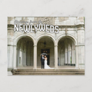 Newlywed Wedding Thank You Post Card