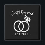 Newlyweds 2025 Bride And Groom Wedding Planners Ju Magnet<br><div class="desc">Newlyweds 2025 Bride And Groom Wedding Planners Just Married 2025 Wedding Rings Matching Couple</div>