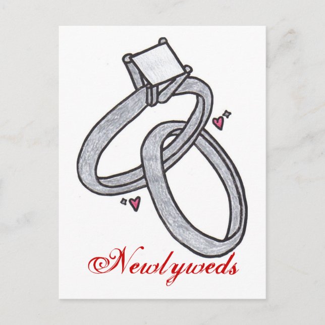 Newlyweds Announcement Postcard (Front)