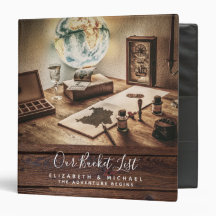Newlyweds BUCKET LIST Vintage Travel Plans Theme