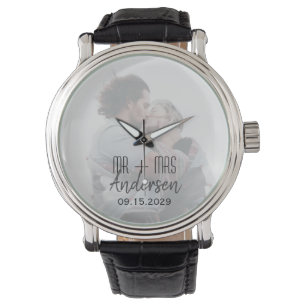 Newlyweds Custom Wedding Photo Watch