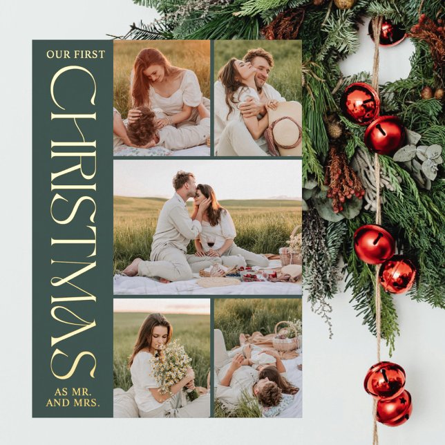Newlyweds First Christmas Photo Collage Arch  (Creator Uploaded)