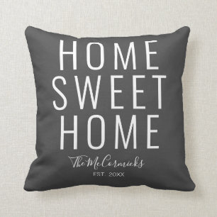Newlyweds Home Sweet Home Grey Established Year Cushion