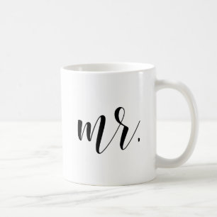 Newlyweds Mr. Modern Calligraphy Typography Mug