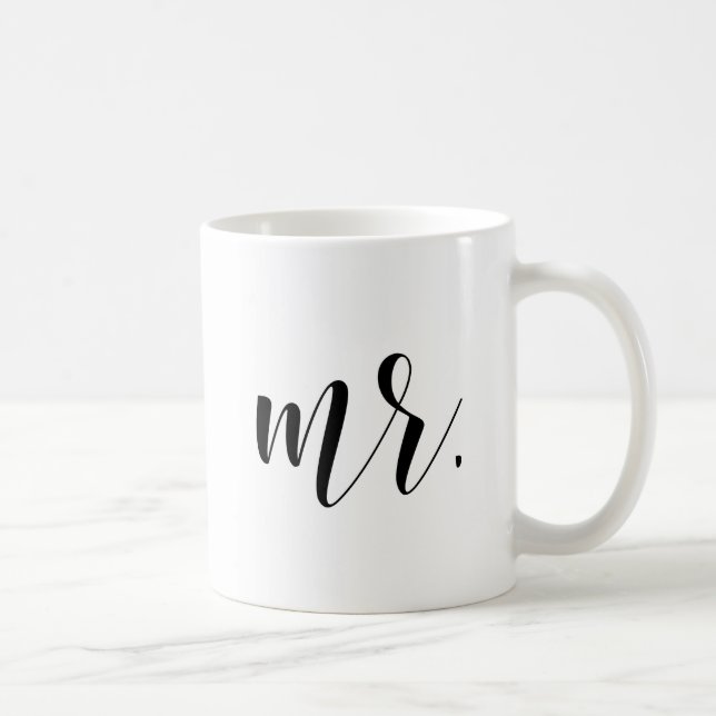Newlyweds Mr. Modern Calligraphy | Typography Mug (Right)
