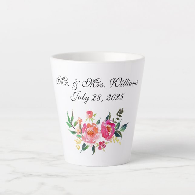 Newlyweds Personalised Latte Mug (Front)