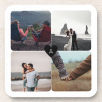 Newlyweds Photo Collage and Monogram