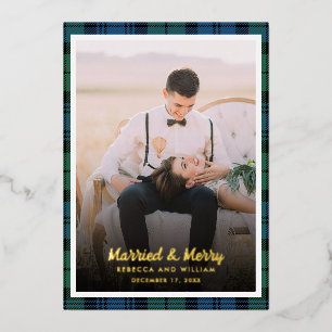Newlyweds Photo Tartan Christmas