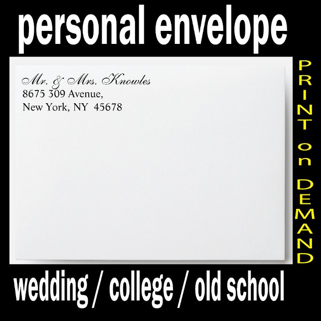 Newlyweds Return Address Easy Budget Spectacular Envelopes (Creator Uploaded)