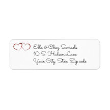 Newlyweds return address labels