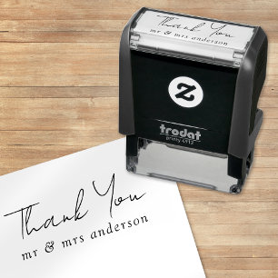 Newlyweds Thank You Script Self-inking Stamp
