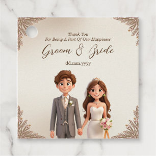 Newlyweds Thank You Wedding Favours Favour Tags
