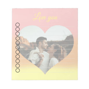 Newlyweds To DO list Romantic Photo Notepad