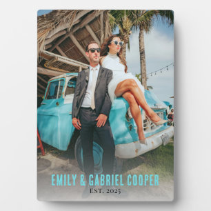 Newlyweds Unique Honeymoon Photo Plaque