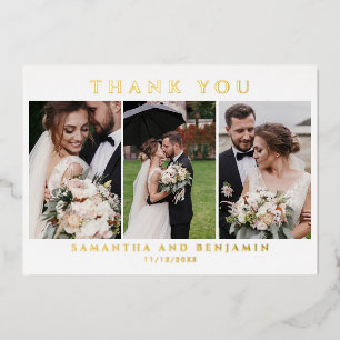 Newlyweds Wedding Photo Collage Thank You