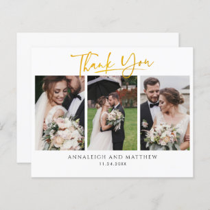 Newlyweds Wedding Photos Thank You Budget Card