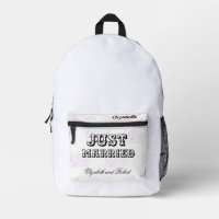 Newlyweds white & Black Modern Monogram Honeymoon