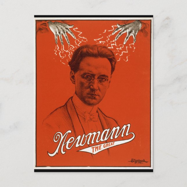 Newmann the Great Magician Postcard (Front)