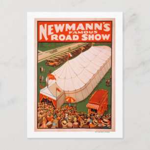 Newmann's Famous Magic Road Tent Show Poster Postcard